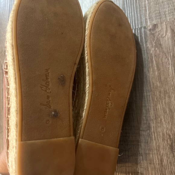 Sam Edelman Pink Carrin Leather Fabric Platform Espadrille Slip On Shoes Size 8 - Picture 3 of 7